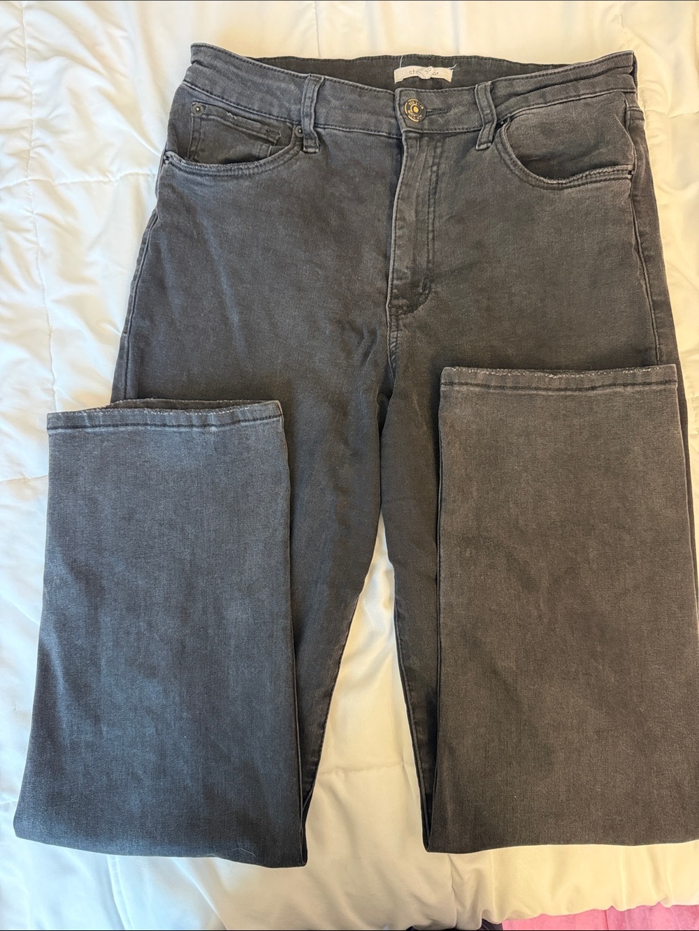 STS Blue Women's Straight Leg Jeans in Washed Black